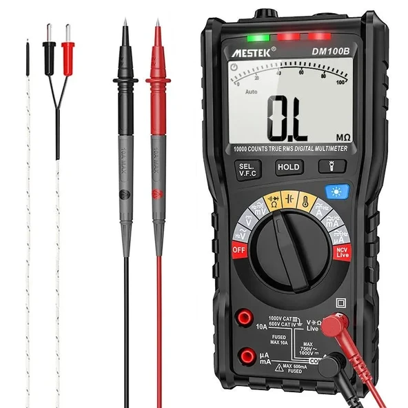 MESTEK DM100B Profesyonel Otomatik Multimetre - Resim 2