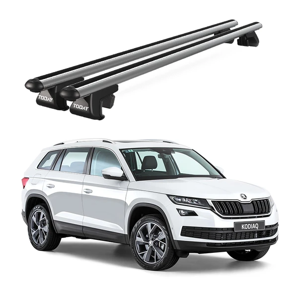 Venüs Skoda Kodiaq (2017-2023) Uyumlu Gri Ara Atkı Port Bagaj Tavan Barı ürün görseli 1