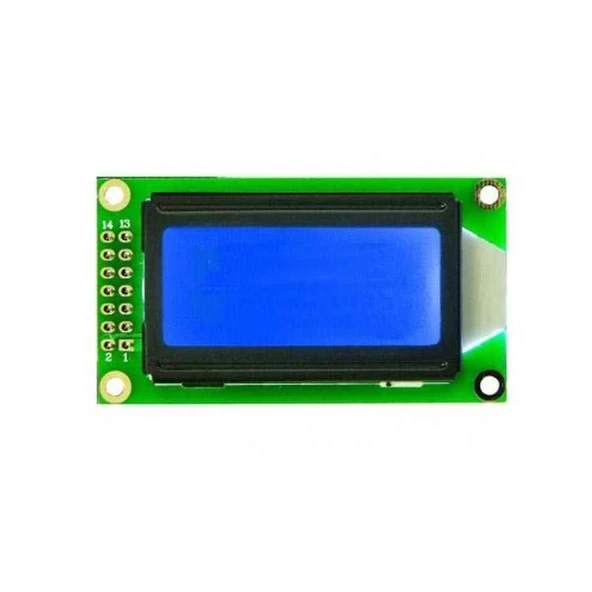 2x8 LCD Ekran Modülü – TC802C-10 – Mavi Arka Işık ürün görseli 1