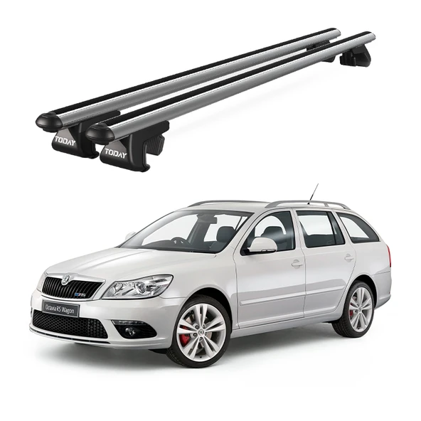 Venüs Skoda Octavia Wagon (2004-2013) Uyumlu Gri Ara Atkı Port Bagaj Tavan Barı ürün görseli 1