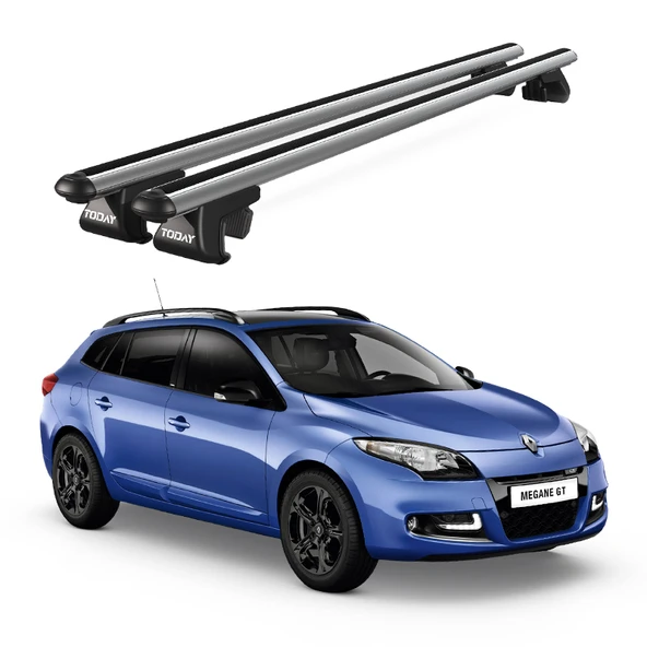 Venüs Renault Megane Station Wagon (2009-2016) Uyumlu Gri Ara Atkı Port Bagaj Tavan Barı ürün görseli 1