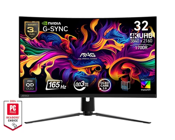31.5 MSI MAG 321CUP 0.03MS 165HZ QD-OLED MONITOR ürün görseli 1