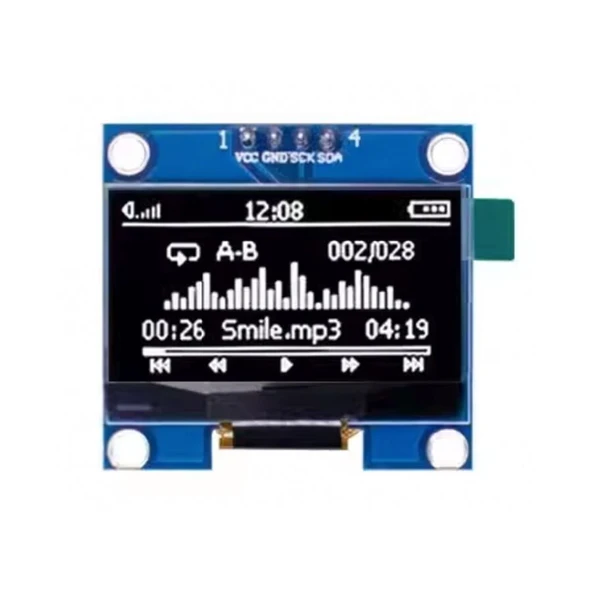 1.3'' 128x64 OLED Grafik LCD Ekran Modülü – SSD1306 – I2C – Beyaz ürün görseli 1