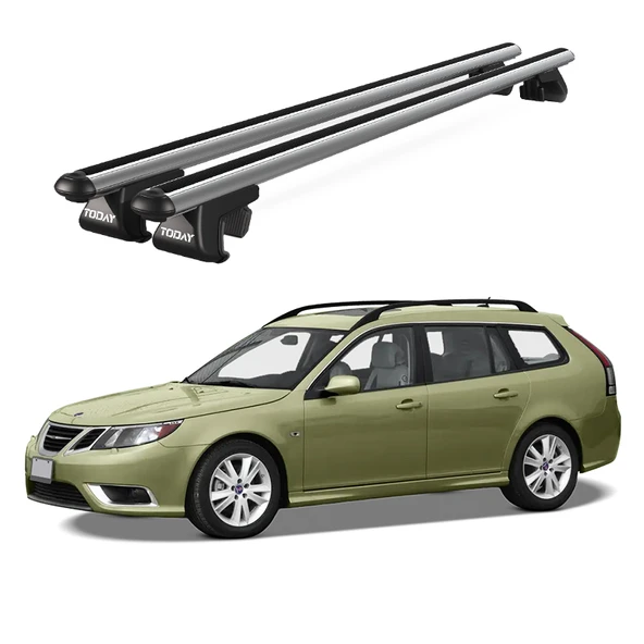 Venüs Saab 9_3 Sporthatch (2005-2012) Uyumlu Gri Ara Atkı Port Bagaj Tavan Barı ürün görseli 1