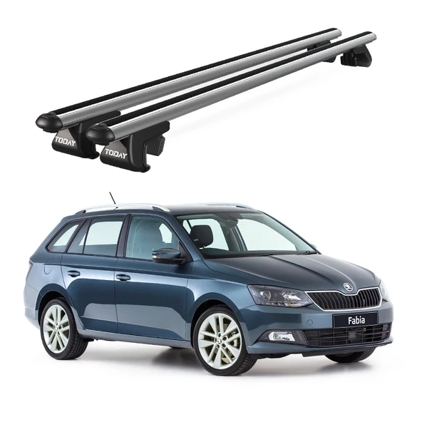 Venüs Skoda Fabia Wagon (2015-2021) Uyumlu Gri Ara Atkı Port Bagaj Tavan Barı ürün görseli 1