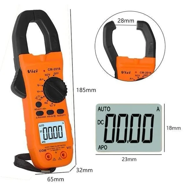 Vici CM-2016 Dijital AC/DC Pensampermetre 400A - Resim 2