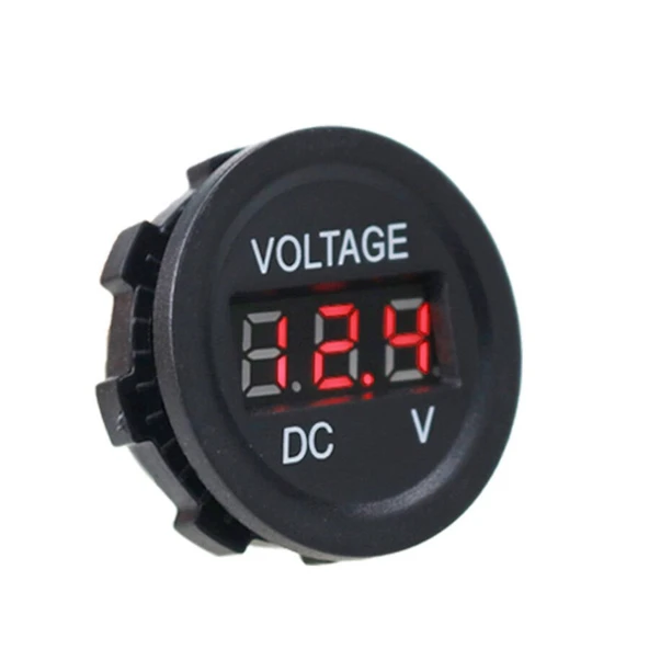 DC 7V-30V Panel Tipi Mini Voltmetre - Kırmızı LED Ekran ürün görseli 1
