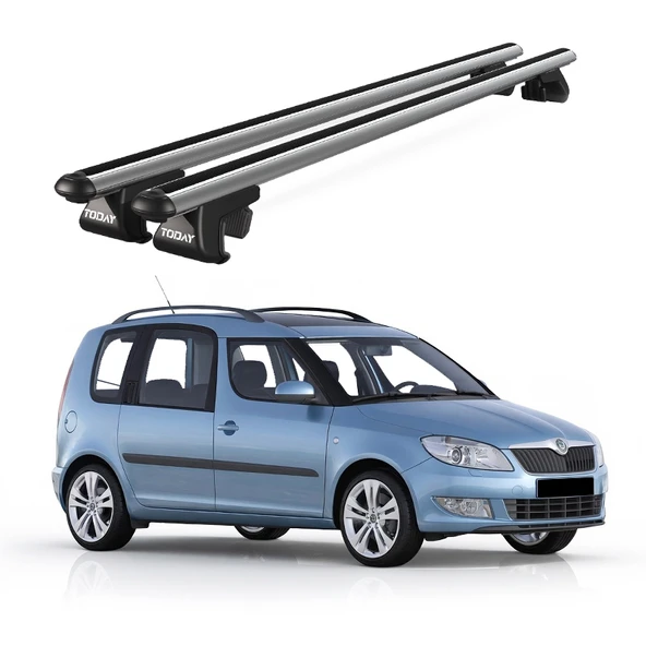 Venüs Skoda Roomster Scout (2007-2015) Uyumlu Gri Ara Atkı Port Bagaj Tavan Barı ürün görseli 1