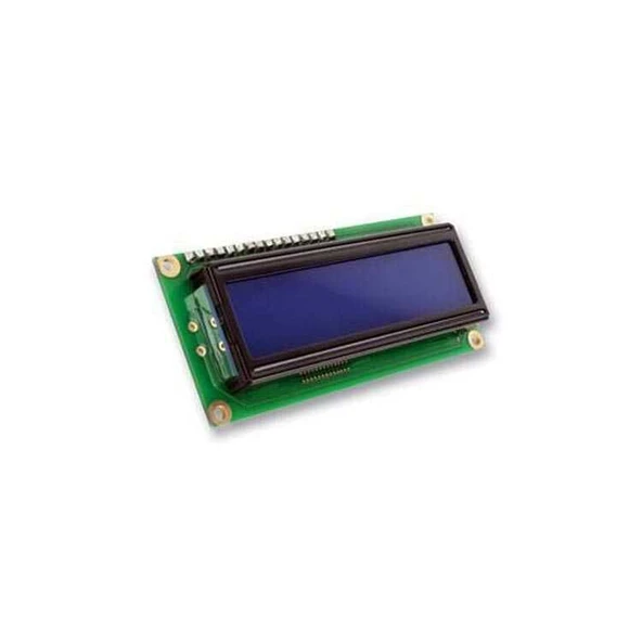 2x16 LCD Ekran – Qapass – Mavi Arka Işık, Beyaz Karakter, Sol Üst Pinli ürün görseli 1
