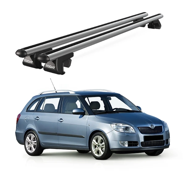 Venüs Skoda Fabia Wagon (2007-2014) Uyumlu Gri Ara Atkı Port Bagaj Tavan Barı ürün görseli 1