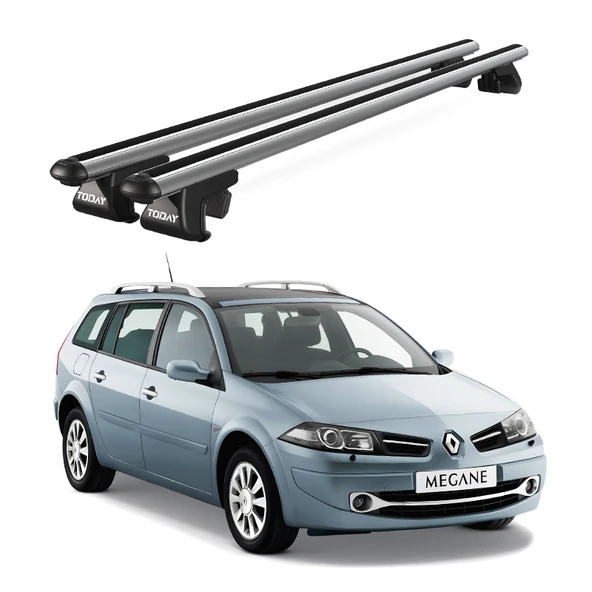 Venüs Renault Megane Station Wagon (2002-2009) Uyumlu Gri Ara Atkı Port Bagaj Tavan Barı ürün görseli 1