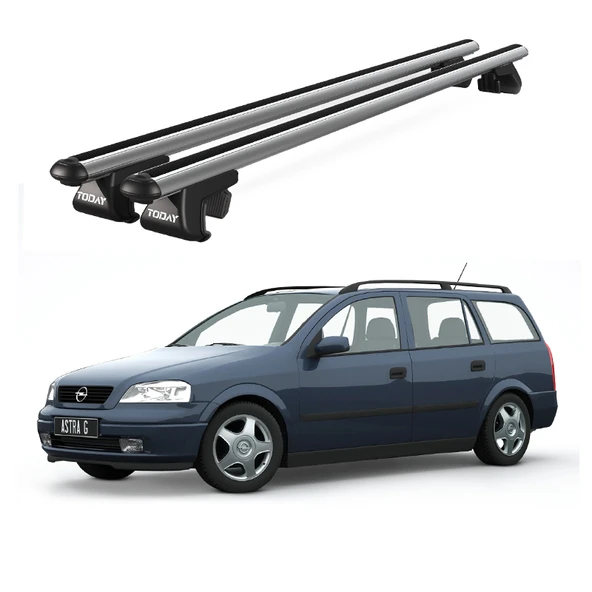 Venüs Opel Astra G Station Wagon (1998-2004) Uyumlu Gri Ara Atkı Port Bagaj Tavan Barı ürün görseli 1
