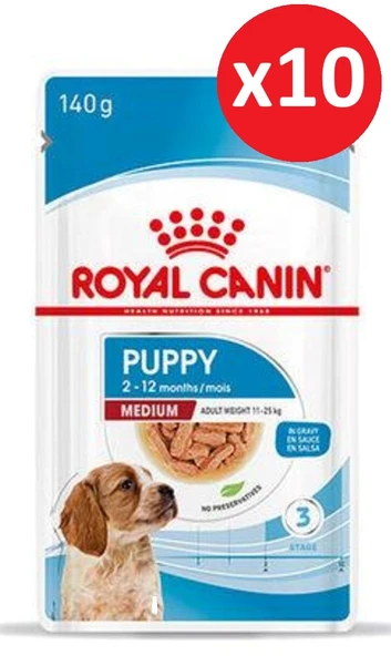 Royal Canin Medium Puppy Gravy Köpek Yaş Maması 140 Gr x 10 Adet ürün görseli 1