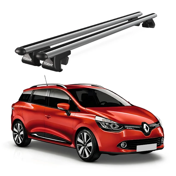 Venüs Renault Clio Iv Sportour (2012-2019) Uyumlu Gri Ara Atkı Port Bagaj Tavan Barı ürün görseli 1