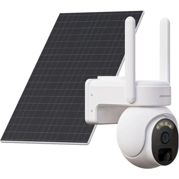 Alpsmart AS660 4g Solar 4mp Güvenlik Kamerası Güneş Enerjili Tuya Uyumlu ürün görseli 1