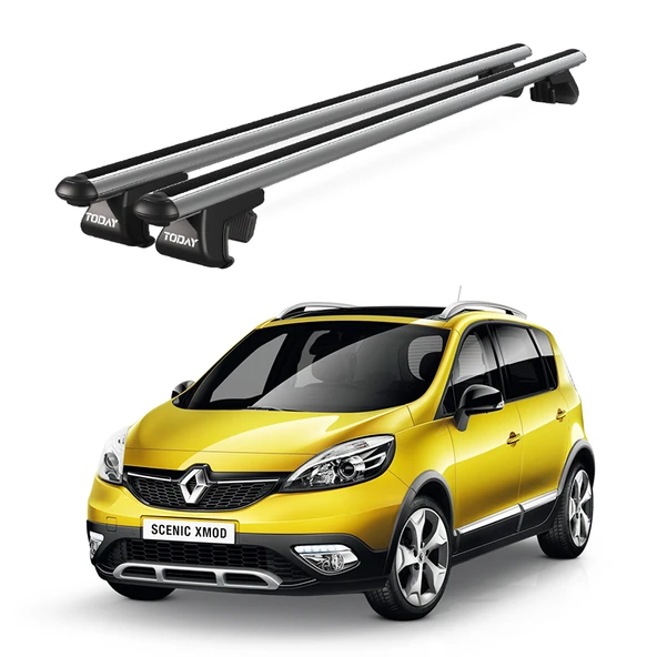 Venüs Renault Scenic X-Mod 5 Posti (2009-2013) Uyumlu Gri Ara Atkı Port Bagaj Tavan Barı ürün görseli 1