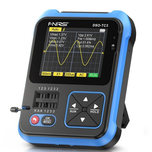 FNIRSI DSO-TC3 2.4'' El Tipi Dijital Osiloskop & Transistör Test Cihazı ürün görseli 1