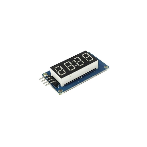 4 Digit LED Display Saat Modülü - TM1637 (Kırmızı Işık) ürün görseli 1