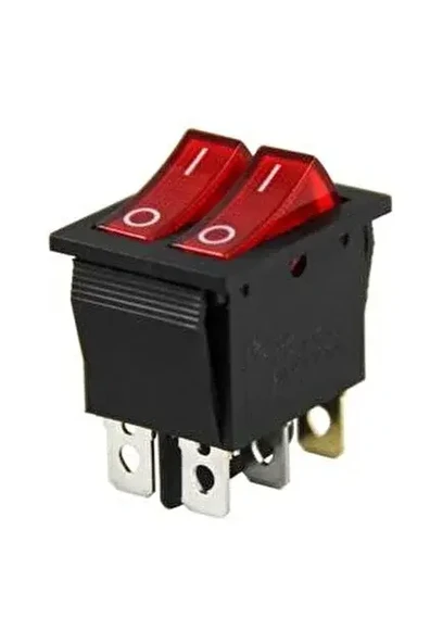 IC-101 İKİLİ IŞIKLI ANAHTAR ON-OFF 6P - B KALİTE ürün görseli 1