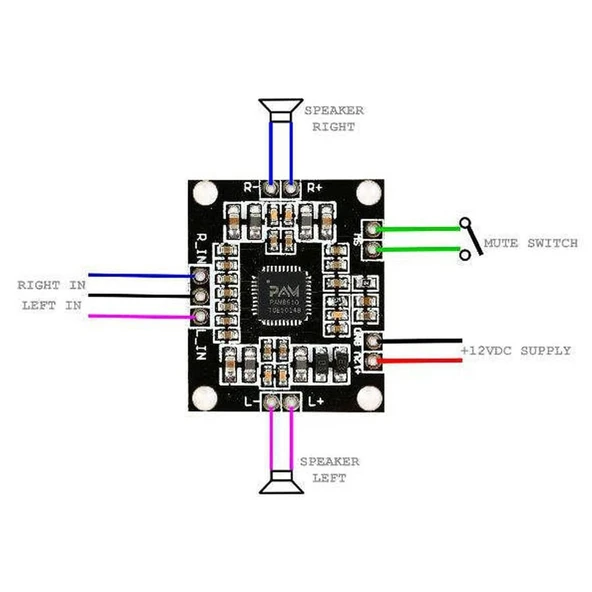 PAM8610 2x15W Stereo Amplifikatör Modülü - Resim 2