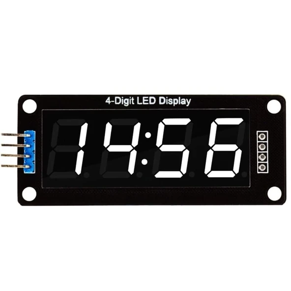 4 Digit LED Display Saat Modülü - TM1637 (Beyaz Işık) ürün görseli 1