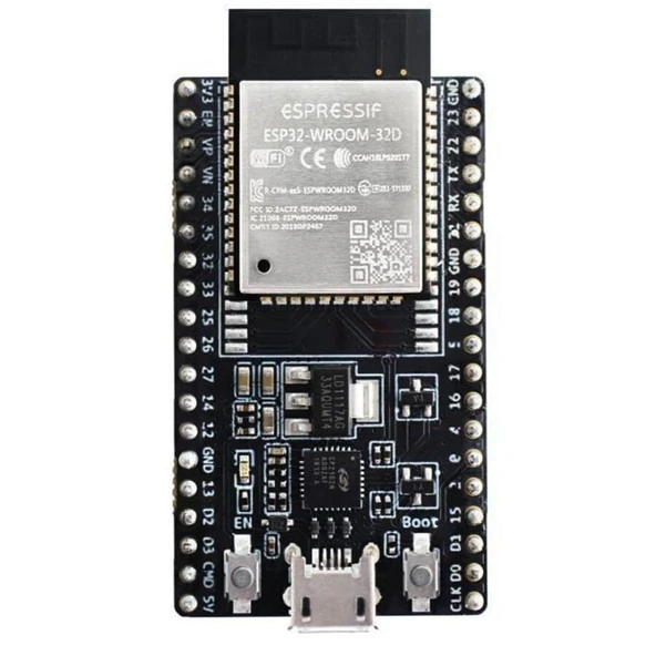 ESP32 WROOM-32D WiFi ve Bluetooth Geliştirme Modülü - Dual-Core MCU, Yerleşik Antenli ürün görseli 1