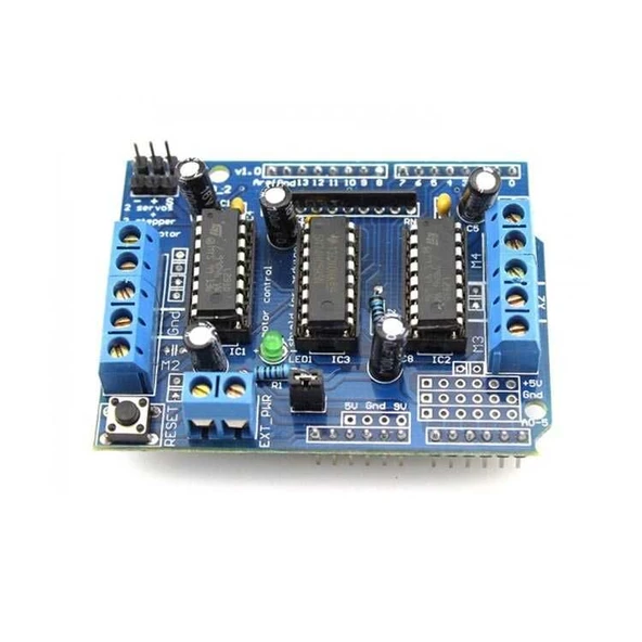 Arduino Motor Shield L293D – DC, Step ve Servo Motor Kontrol Kartı ürün görseli 1