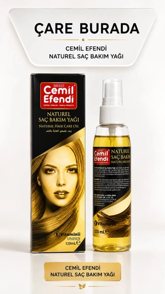 Cemil Efendi Saç Bakım Yağı 125 ml ( E Vitaminli ) - Arındırıcı Bakım, Güçlü Görünüm ürün görseli 1