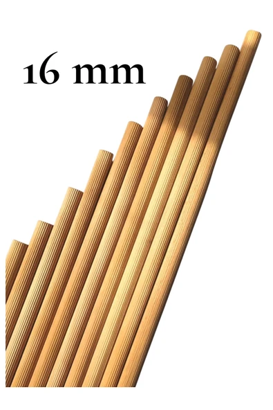 Ahşap Kavela Çıta Çubuk Kavela 1. Kalite Yivli 16 Mm 100 Cm 2 Adet ürün görseli 1