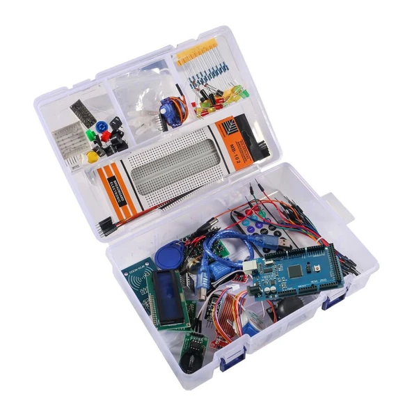 Arduino Mega Süper Başlangıç Seti (Klon MEGA2560 + Geniş Proje Malzeme Seti) ürün görseli 1