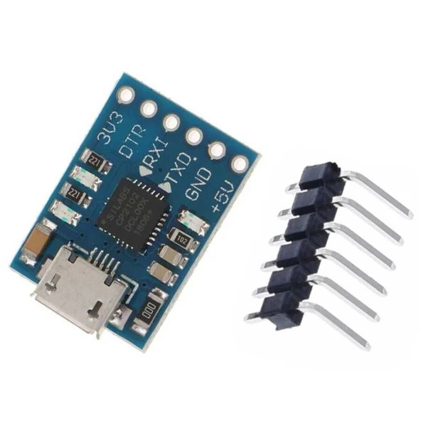 CP2102 Micro USB 2.0 TTL UART Seri Dönüştürücü Arduino Modülü ürün görseli 1