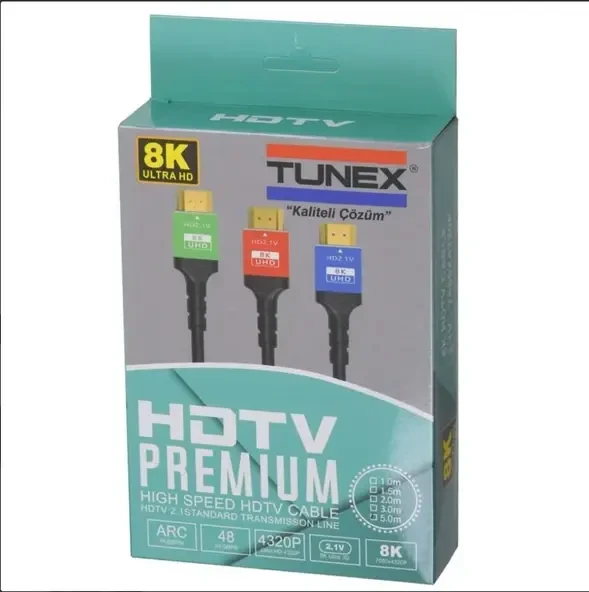 TUNEX THD-500 8K 5 MT 8K HDMI KABLO ürün görseli 1