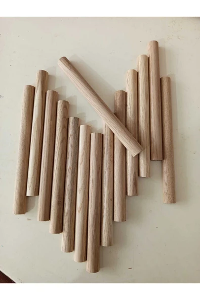 ahşap meşe balık sırtı tasarım parça çıta çubuklar 12 cm 25 adet ürün görseli 1