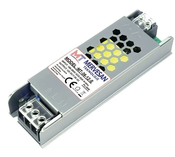 MERVESAN MT-36-12-S 12V 3A SLIM ADAPTÖR ürün görseli 1