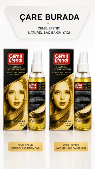 Cemil Efendi Saç Bakım Yağı 2 Adet 125 ml ( E Vitaminli ) - Arındırıcı Bakım, Güçlü Görünüm ürün görseli 1