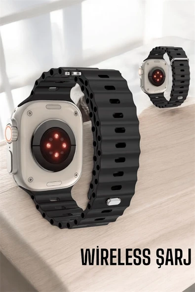 45 Mm Gri Kasa Ultra Akıllı Saat Sesli Görüşme, Sağlık Takibi, Suya Dayanıklı ürün görseli 1