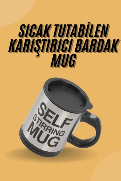 Sıcak Tutan Termos Bardak Kendi Kendini Karıştıran Mikser Kupa ürün görseli 1