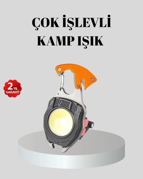 Çok Fonksiyonlu Anahtarlık Fener – Güçlü Led Işıklı, Şarjlı, Düdüklü Ve Tornavidalı Mini El Feneri ürün görseli 1