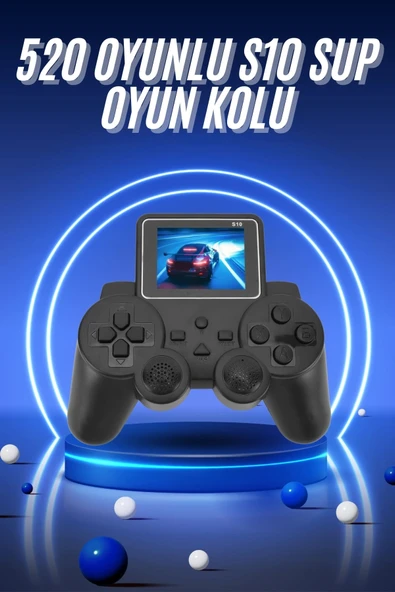 2.4 İnç Ekran 520 Oyunlu Retro Temalı Kablosuz Oyun Kolu El Atarisi ürün görseli 1