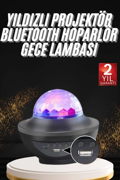 Dönen Işıklı Disko Topu Projektör Müzik Çalarlı Disco Speaker ürün görseli 1