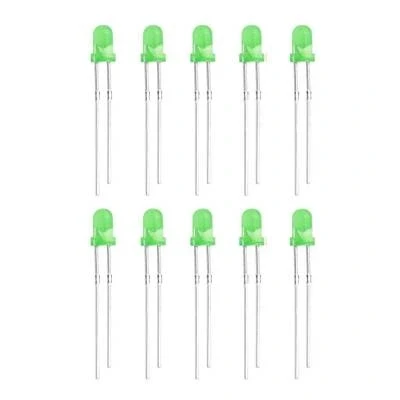 3mm Yeşil Led Paketi - 10 Adet ürün görseli 1