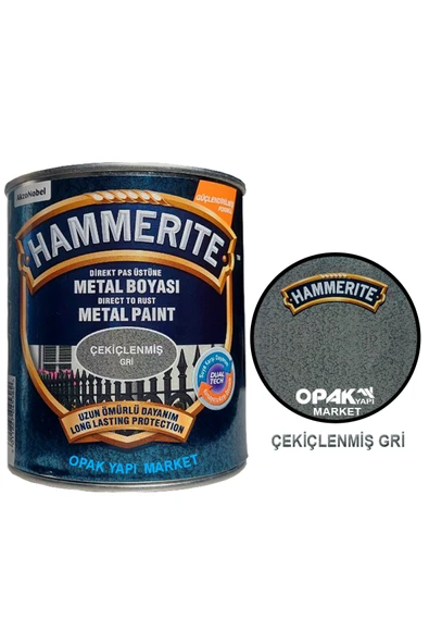 Hammerite Çekiçlenmiş Gri 0,75L - Resim 4