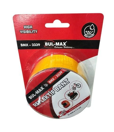 Rekleftif Bant 35 mm x 1.5 metre SARI ürün görseli 1