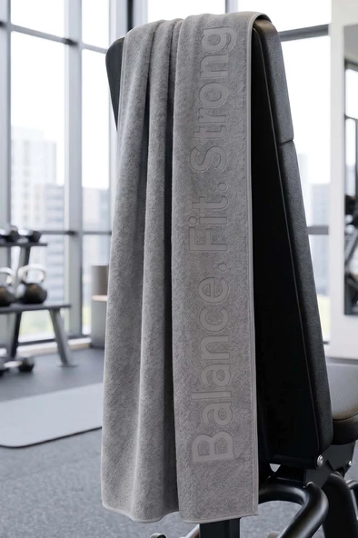 Bfs Gri %100 Pamuklu Sporcu Havlusu 30x120 cm ürün görseli 1