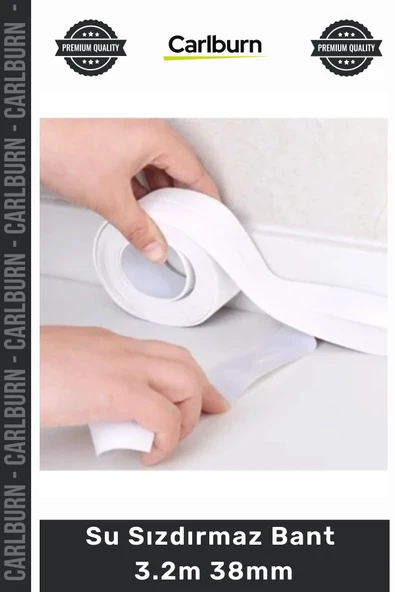 Özel Üretim Mutfak Banyo Lavabo Kenar Koruyucu Küf Önleyici Sızdırmazlık Su Sızdırmaz Bant 3.2m 38mm ürün görseli 1