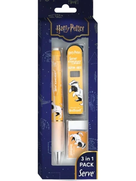 SERVE DEEP 07 HARRY POTTER HUFFLEPUFF 3 LU SET - Resim 4
