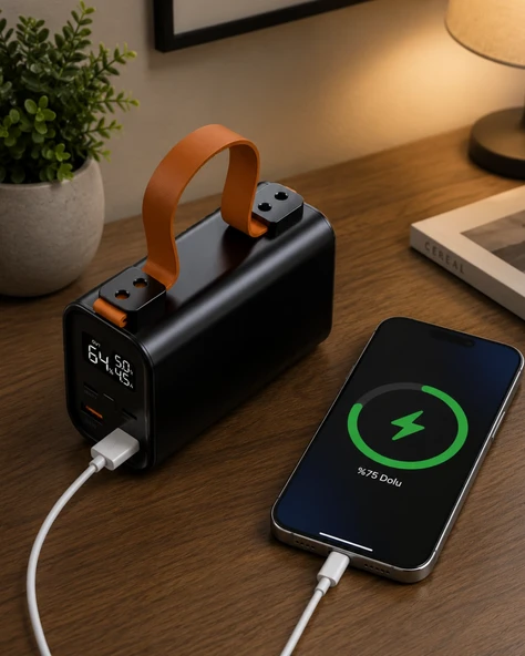 50000 mAh Powerbank Süper Hızlı Şarj LED Göstergeli Taşınabilir Şarj Cihazı ürün görseli 1