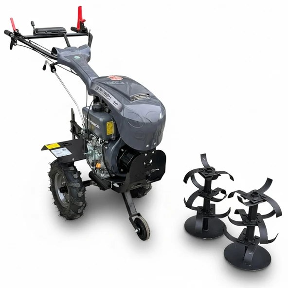 Şimşek 300D 7 Hp Dizel Kurmalı Çalıştırma Çapa Makinesi Tekerkeli 3+1 Vitesli ürün görseli 1