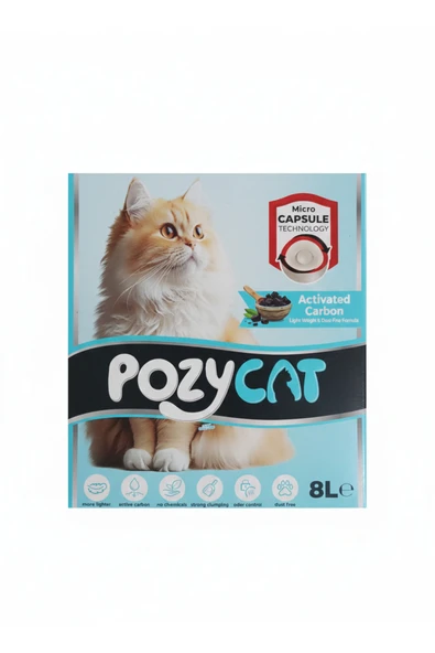 POZYCAT Micro Capsule Technology Karbonlu Akıllı Kedi Kumu 8 Lt ürün görseli 1