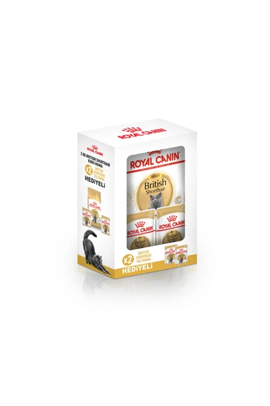 Royal Canin British Shorthair Yetişkin Kedi Maması 2 kg 2 Adet Pouch Hediyeli ürün görseli 1